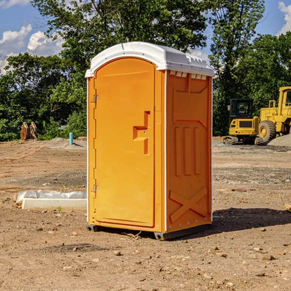 how often are the porta potties cleaned and serviced during a rental period in Catlin